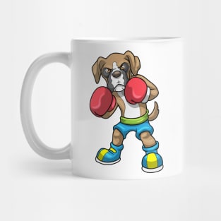 Dog as Boxer with Boxing gloves Mug